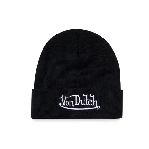 Von Dutch Black Logo Beanie