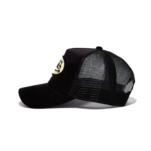 Von Dutch Black Velvet Trucker Hat