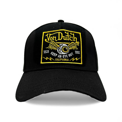 Von Dutch Black & Yellow Keep.An.Eye.Out Trucker Hat