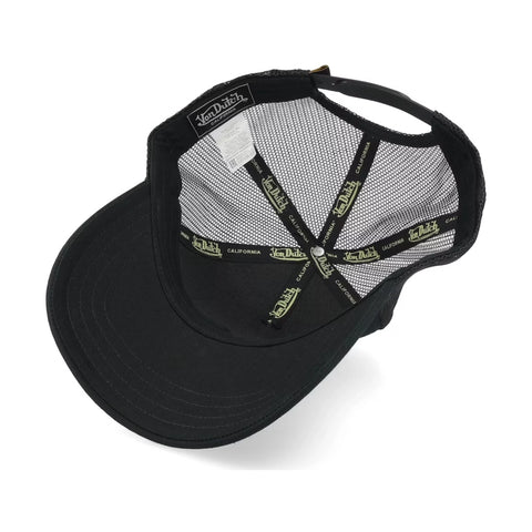 Von Dutch Black & Yellow Motorcyles Patch Trucker Hat