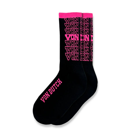 Von Dutch Black & Pink Socks