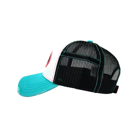 Von Dutch Blue & Pink Classic Distressed Trucker Hat