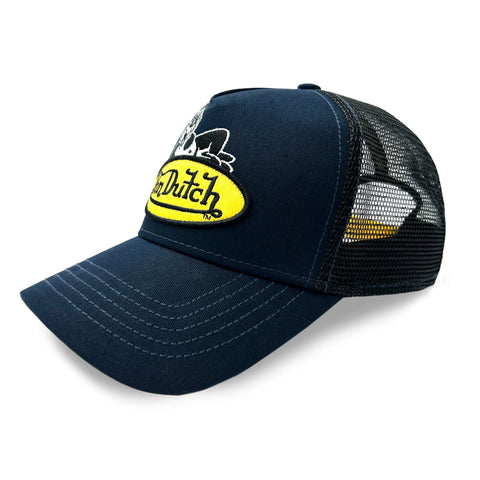 Von Dutch Breakfast Club Navy & Yellow Trucker Hat