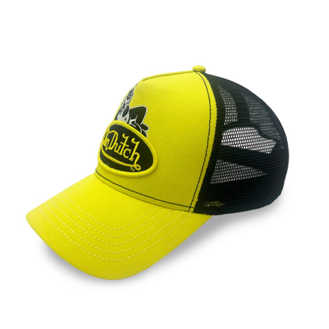Von Dutch Breakfast Club Yellow & Black Trucker Hat