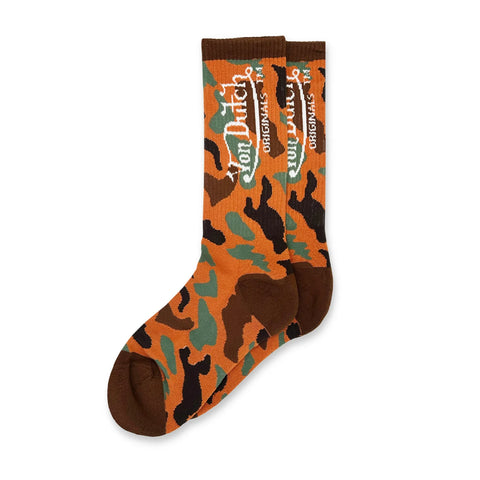 Von Dutch Burnt Orange Camo Socks