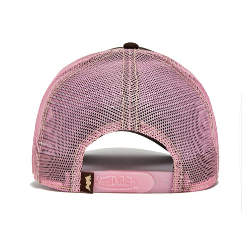 Von Dutch Brown & Pink Classic Trucker Hat