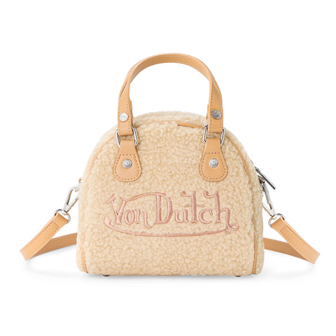 Von Dutch Beige Sherpa Bowling Bag
