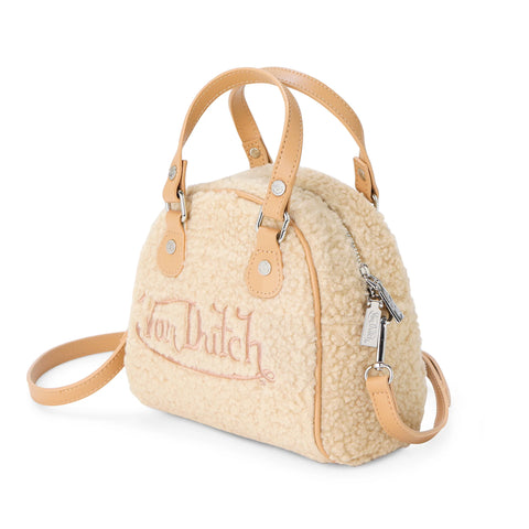 Von Dutch Beige Sherpa Bowling Bag
