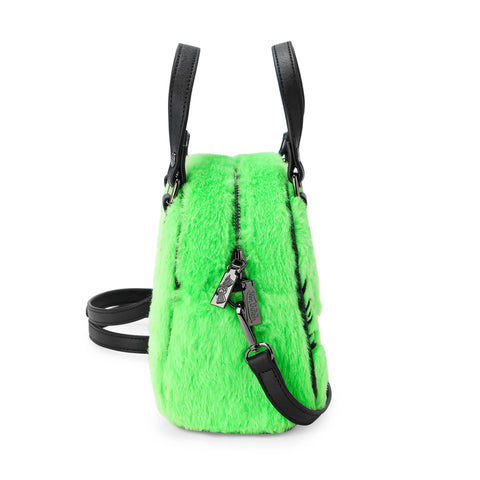 Von Dutch Lime Green Furry Bowling Bag