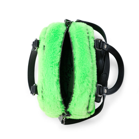 Von Dutch Lime Green Furry Bowling Bag