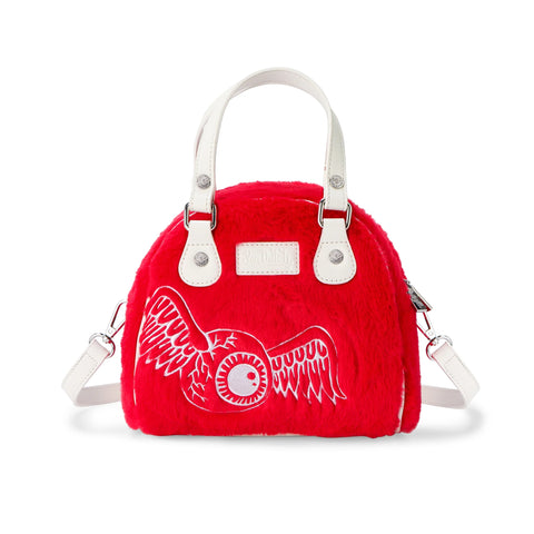 Von Dutch Red Furry Bowling Bag