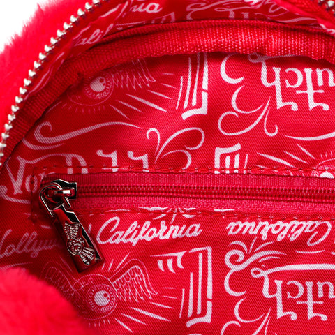 Von Dutch Red Furry Bowling Bag
