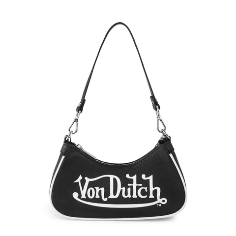 Von Dutch Classic Black & White Shoulder Bag
