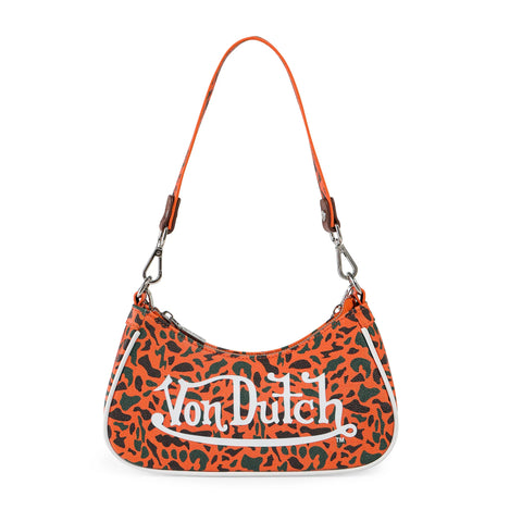 Von Dutch Orange 242 Camo Shoulder Bag