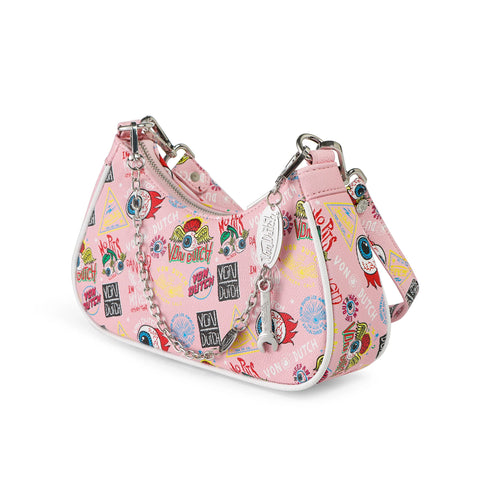 Von Dutch Light Pink Jax Shoulder Bag