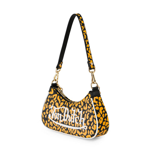 Von Dutch Orange Cheetah Shoulder Bag