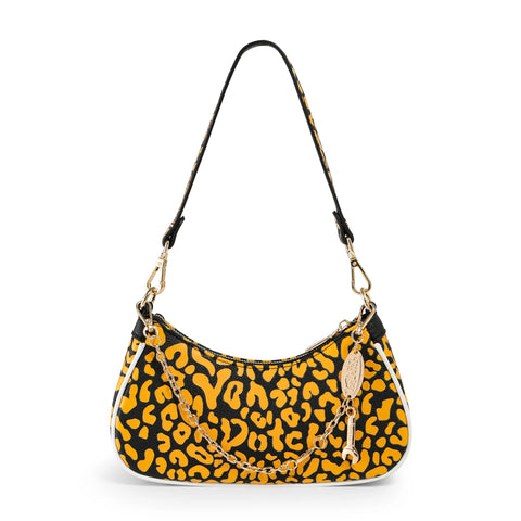 Von Dutch Orange Cheetah Shoulder Bag