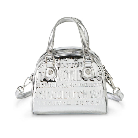 Von Dutch Silver Foil Reflective Bowling Bag
