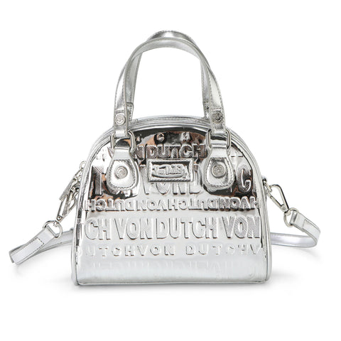 Von Dutch Silver Foil Reflective Bowling Bag