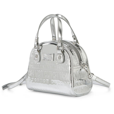 Von Dutch Silver Foil Reflective Bowling Bag