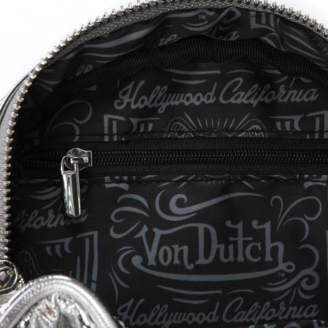 Von Dutch Silver Foil Reflective Bowling Bag