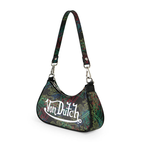 Von Dutch Neon Logo Shoulder Bag