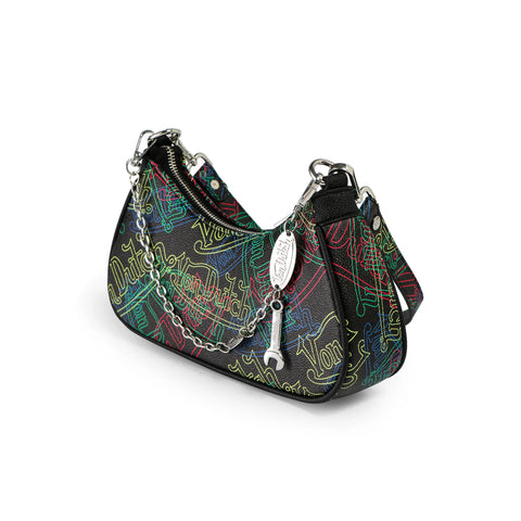 Von Dutch Neon Logo Shoulder Bag
