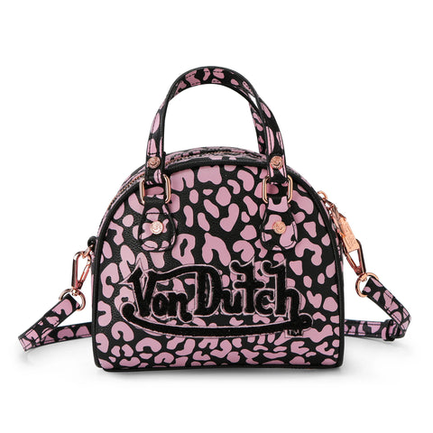 Von Dutch Cheetah Pink Bowling Bag