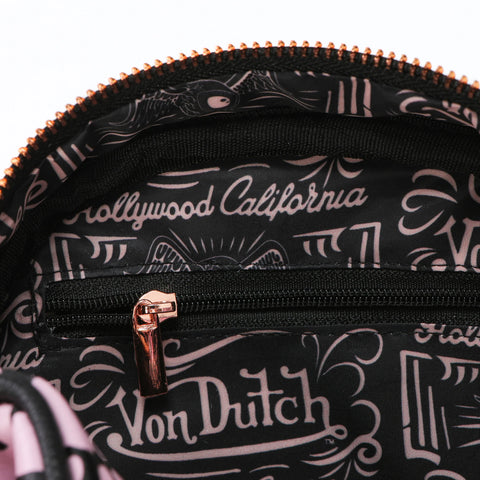 Von Dutch Cheetah Pink Bowling Bag
