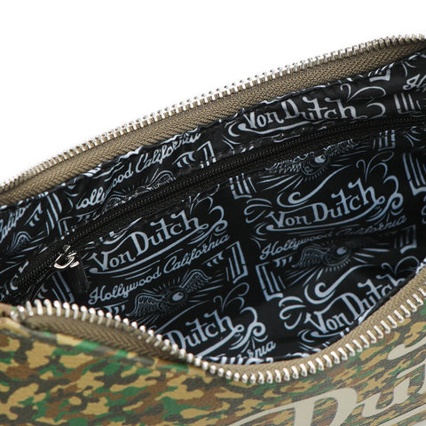 Von Dutch Green Camo Shoulder Bag
