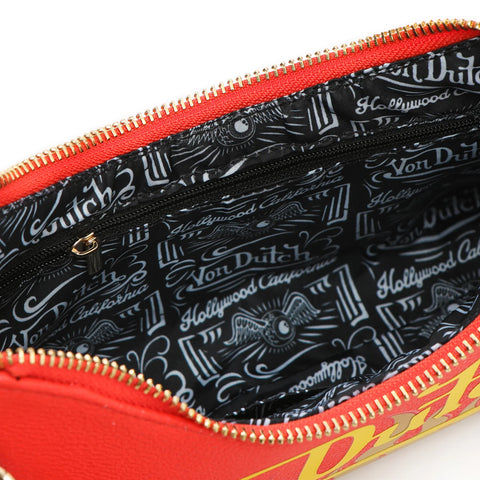 Von Dutch Red Flames Shoulder Bag