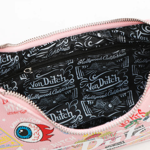Von Dutch Light Pink Jax Shoulder Bag