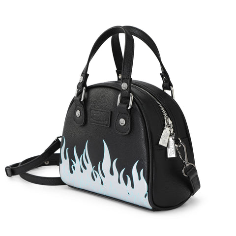 Von Dutch City of Angels Silver Blue Bowling Bag