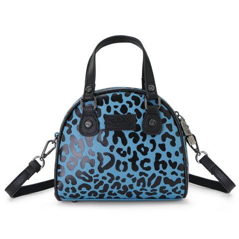 Von Dutch Cheetah Blue Bowling Bag
