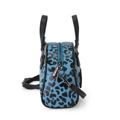 Von Dutch Cheetah Blue Bowling Bag