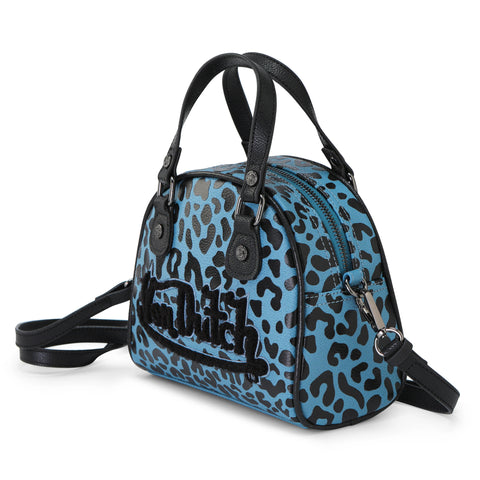 Von Dutch Cheetah Blue Bowling Bag