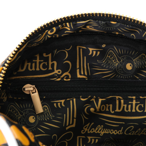 Von Dutch Cheetah Orange Bowling Bag