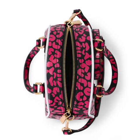 Von Dutch Cheetah Hot Pink Bowling Bag