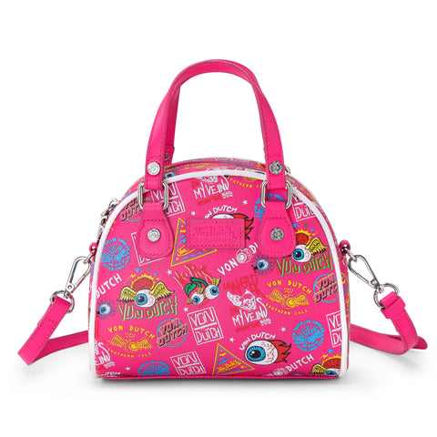 Von Dutch Hot Pink Jax Bowling Bag