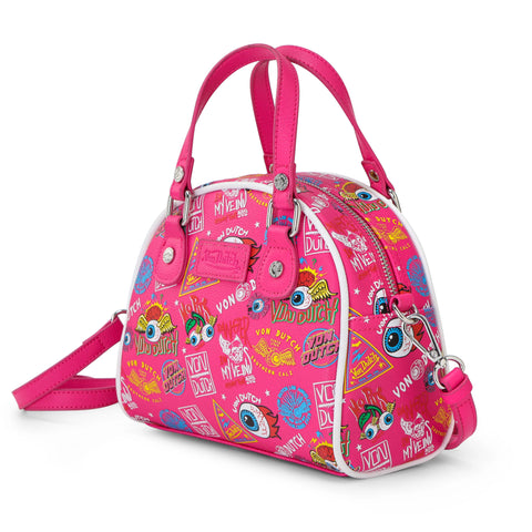 Von Dutch Hot Pink Jax Bowling Bag