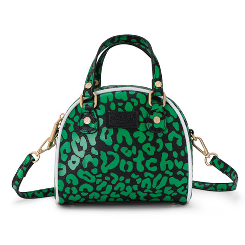 Von Dutch Cheetah Lime Green Bowling Bag