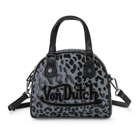 Von Dutch Cheetah Grey Bowling Bag