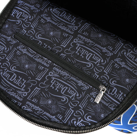 Von Dutch Medium Sized Blue Cheetah Backpack