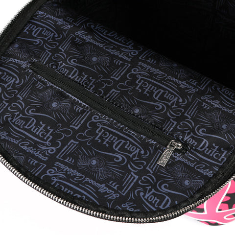 Von Dutch Medium Sized Pink Cheetah Backpack