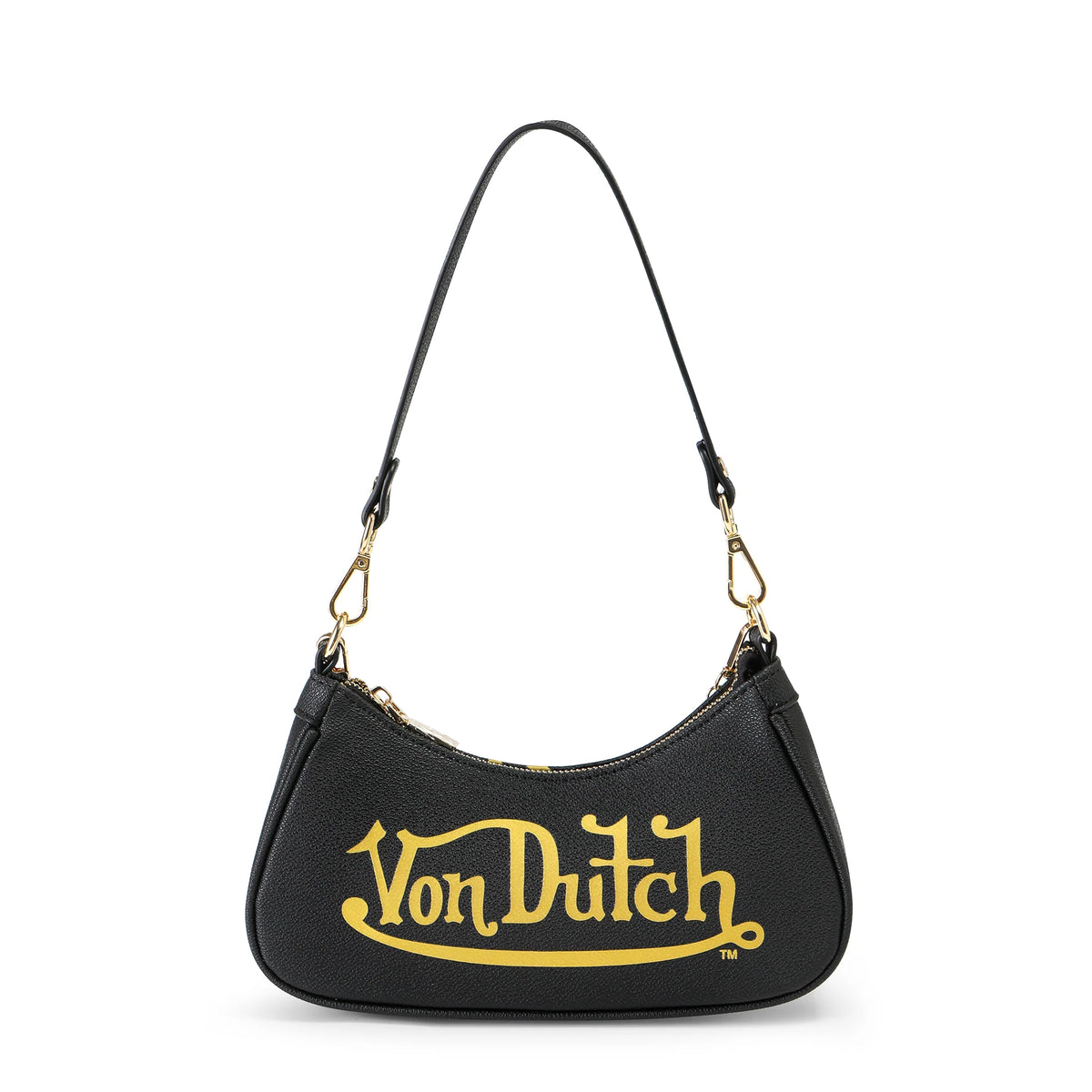 Von Dutch Black & Gold Shoulder Bag