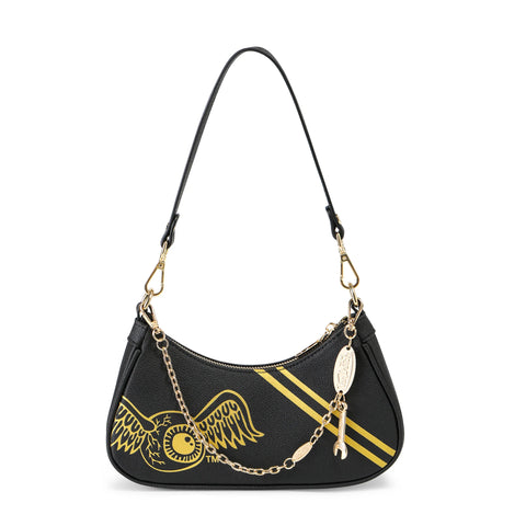 Von Dutch Black & Gold Shoulder Bag