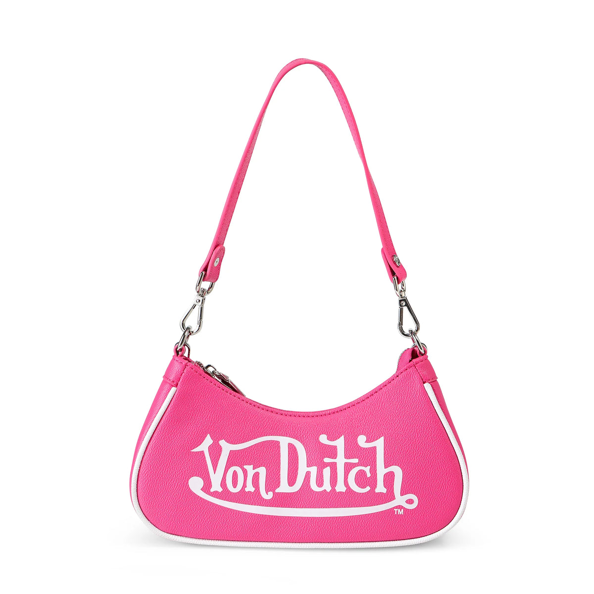 Von Dutch Classic Hot Pink & White Shoulder Bag