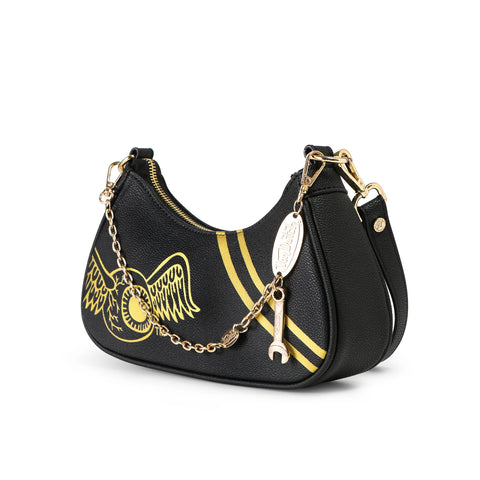 Von Dutch Black & Gold Shoulder Bag