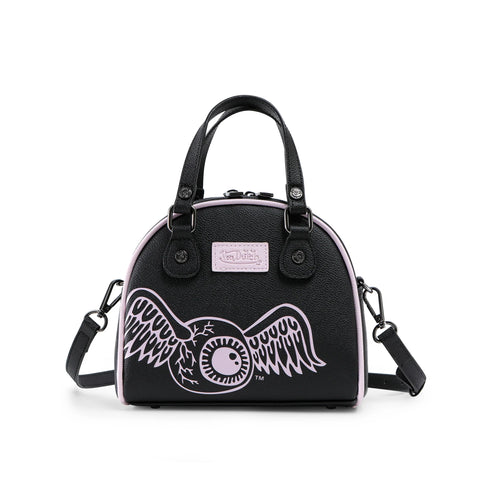 Von Dutch Black & Pink Two-Tone Bowling Bag