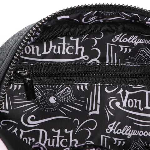 Von Dutch Black & Pink Two-Tone Bowling Bag
